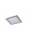 DIL Square Metallic Recessed Spot with Socket G24d Gray 10x10cm. 1pcs