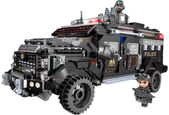 Qman Конструктори Mine City Брониран SWAT Камион за 6+ Години 1250 Бройки