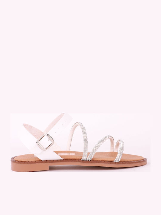 Gshoes Γυναικεία Σανδάλια Λευκά