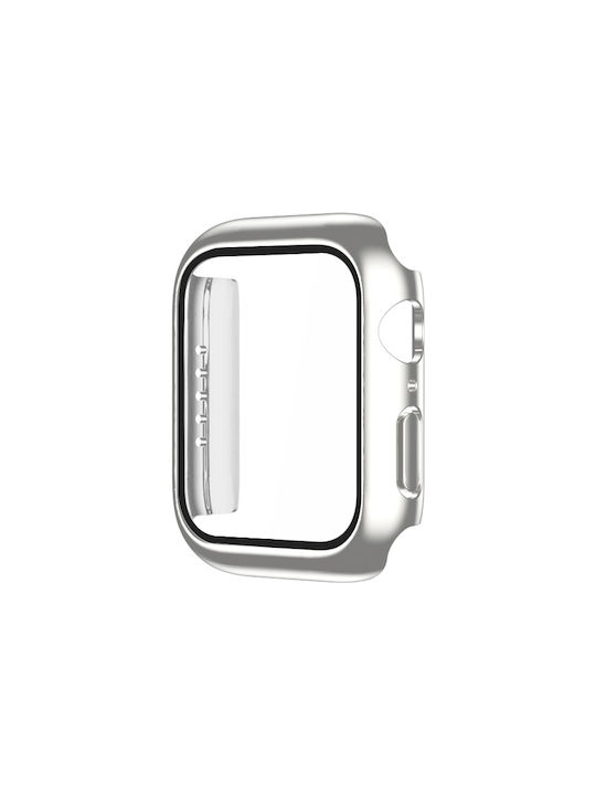 Plastic Case in Silver color for Apple Watch Series 9 / 8 / 7 41mm