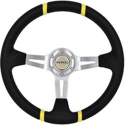 Autoline Τιμόνι Αυτοκινήτου με Διάμετρο 35cm Κίτρινο/Κίτρινο