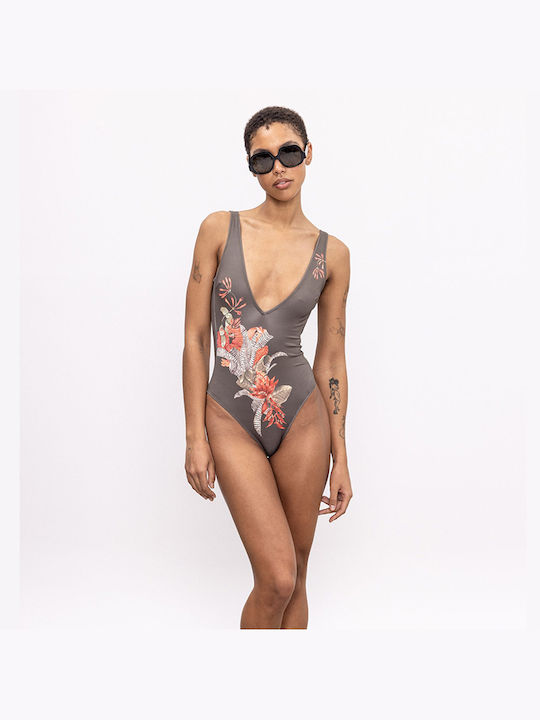 Be A Bee Couture One-Piece Swimsuit with Open Back