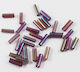 Glas Perle & Paillette Lila 6mm