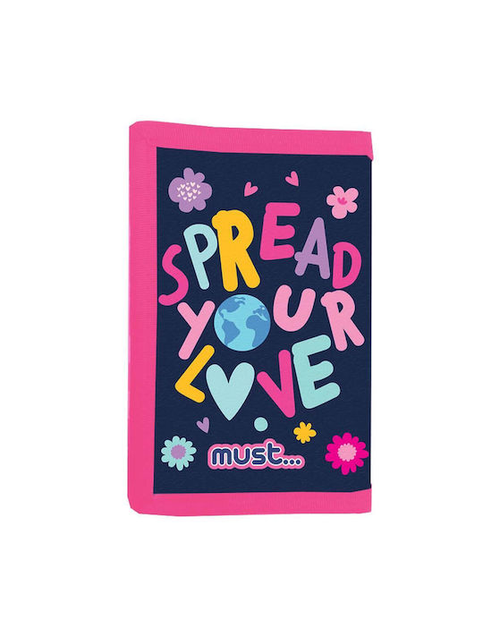 Must Kids Wallet with Velcro Spread Your Love 000584744