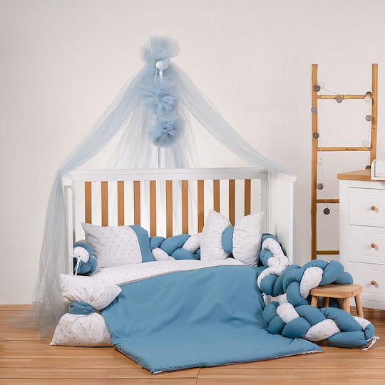 abo Baby Crib Bedding Set Sky Blue 9pcs Sky Blue