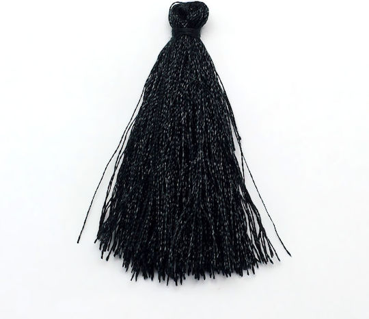 Plastic Decorative Tassel for DIY Crafts Black 20pcs