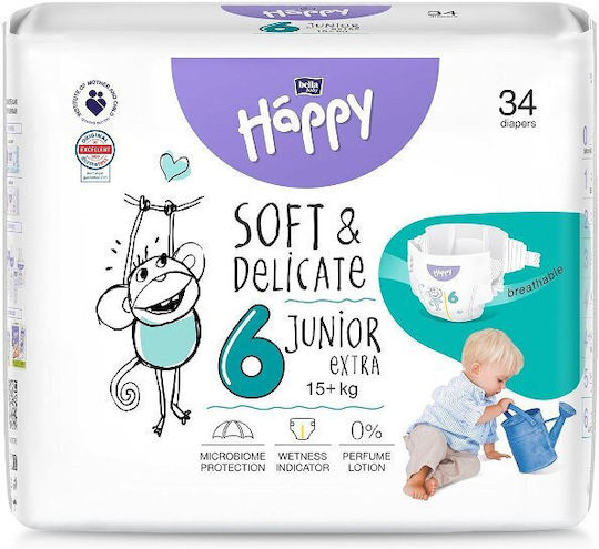 Bella Happy Памперси с лента Junior Extra за 15+kg 34бр