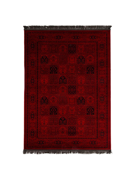 Royal Carpet X 290 Handgefertigt Teppich Rechteckig mit Fransen D.red