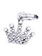 925 Silver Pendant Jolie Silver Crown Model 15 X 10 Mm 0.9 G