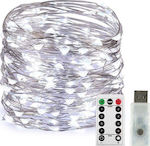 50 Λαμπάκια LED 5μ. Λευκά USB σε Σειρά