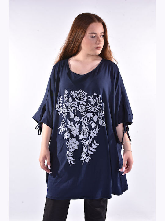Raiden Women's Blouse Short Sleeve Blue
