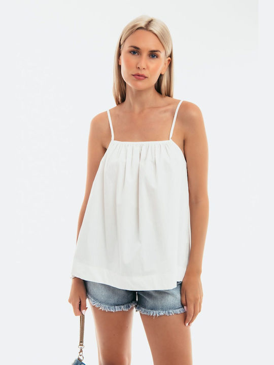 Freestyle Bluza de Damă din Bumbac White