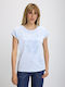 Clarina Femeie Tricou Albastru deschis