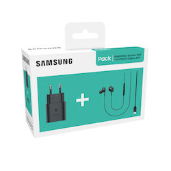 Samsung Charger Without Cable with USB-C Port 25W Power Delivery Blacks (FGPTOU02V1)