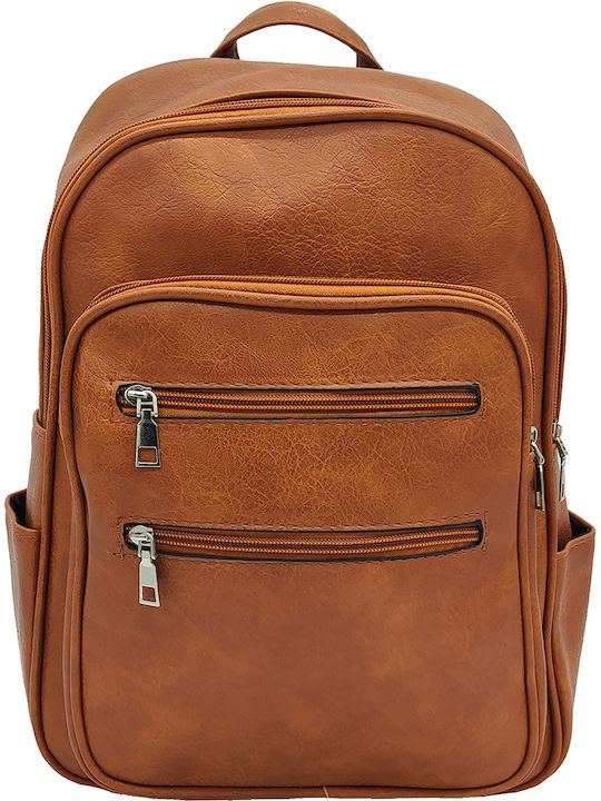Gift-Me Leather Women's Bag Backpack Brown