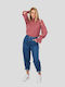 Damen Bluse Schulterfrei Rosa