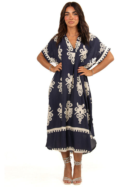 Viscose Blue Caftan