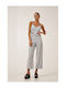 William Damen Stoff Hose Gray