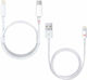 Set 2 cabluri de date Mercaton de încărcare 1 X Type-c Lightning 1 X Usb Lightning Alb 2a 1m