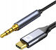 USB 2.0 Cable USB-C male - 3.5mm Γκρι 1m CO2-0013