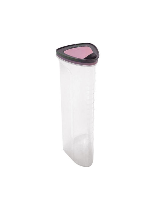 TnS Set 1pcs Jars General Use with Lid Plastic Pink 1000ml