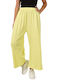 High-waisted Yellow Zip Culotte Trousers 24769