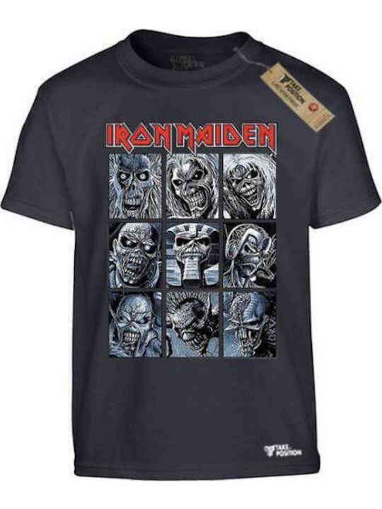 Παιδική Μπλούζα Κοντομάνικη Μαύρο, Iron Maiden