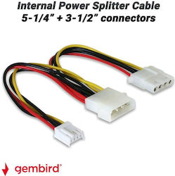 Gembird Internal Power Splitter Cable 5-1/4” + 3-1/2” Connectors