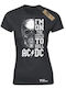 Women's Short Sleeve Cotton T-shirt Takeposition Metallica Rage Black 504-7507b-02