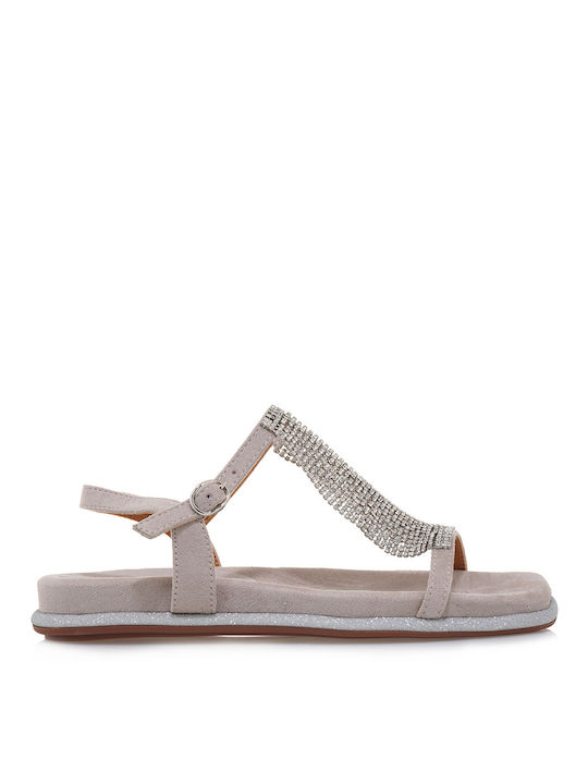 Seven Women's Flat Sandals in Gray Color