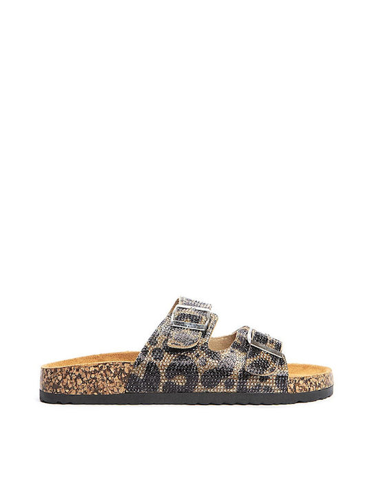 Sandale cu barete leopard