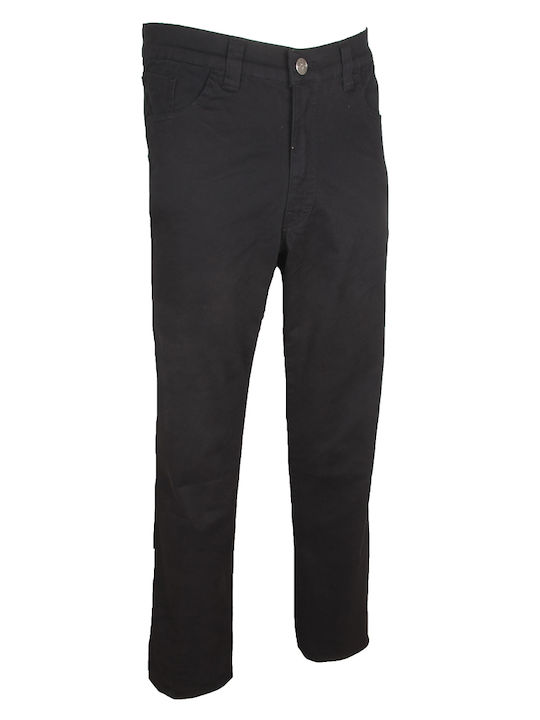 Stefansxxl Men's Trousers Elastic in Loose Fit Black