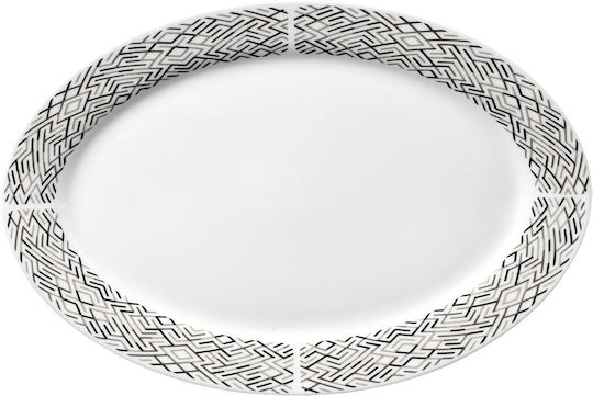 Ankor Plate Shallow Oval made of Porcelain Gray 34.5x23.5cm Ankor Plate Shallow Oval made of Porcelain Gray 34.5x23.5cm