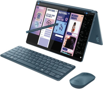 Lenovo Yoga Book 9 13IMU9 13.3" OLED Ecran Tactil (Ultra 7-155U/32GB/512GB SSD/W11 Acasă) Tidal Teal