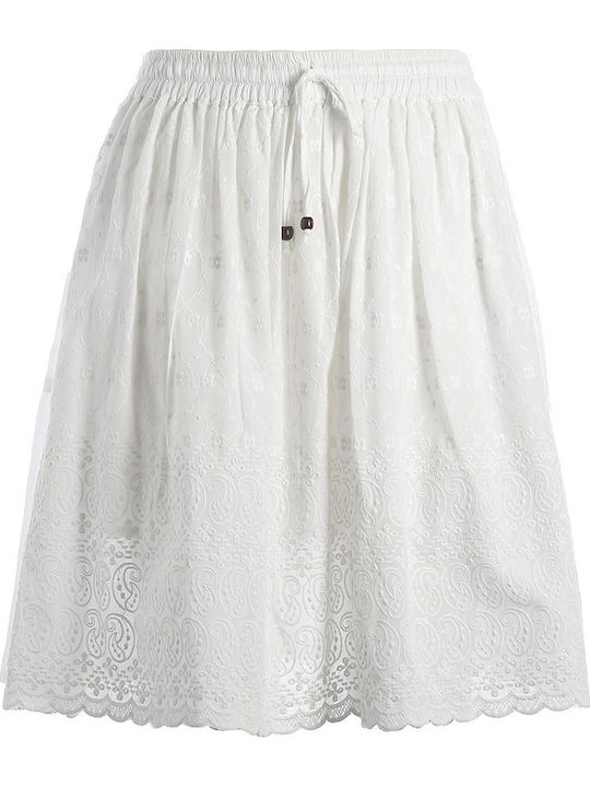 Ble Resort Collection Women's Skirt Beachwear White