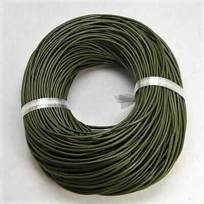 Κορδόνι Δερμάτινο Πράσινο 2mm x 10m