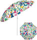 Folding Beach Umbrella Diameter 2m Flowers
