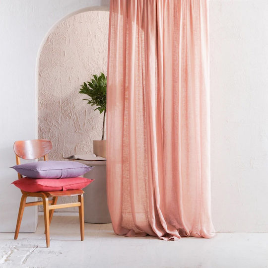 Saray Home Curtain with Pencil Pleat Hena Orange KE 2146 140x280cm
