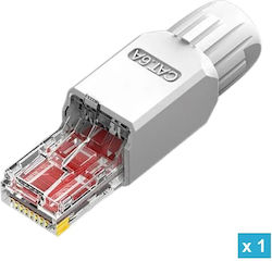 Ez-rj456autw Cat.6a Rj45 Незащитен щепсел Бял