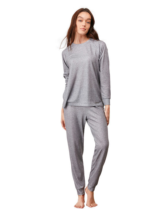 Catherine's Winter Damen Pyjama-Set Vlies Gray Catherine’s