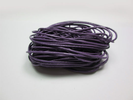 Κορδόνι Δερμάτινο Μωβ 1mm x 10m