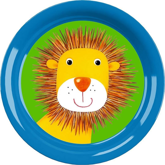 Die Spiegelburg Baby Food Plate Lion cub made of Plastic Blue