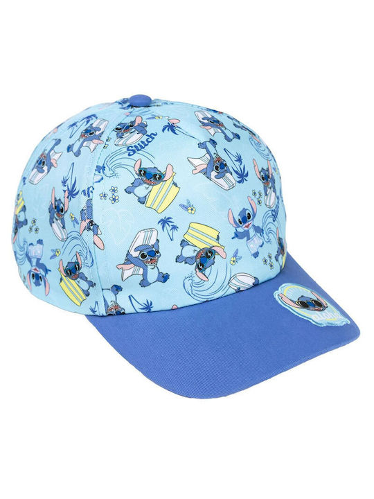 Cerda Παιδικό Καπέλο Jockey Υφασμάτινο Stitch Γαλάζιο