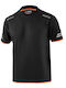 Sparco Tuscon Men's Work T-shirt Black Orange Fluorescent 02416