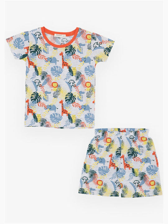 Trendy Shop Kids Pyjamas Summer Cotton Gray