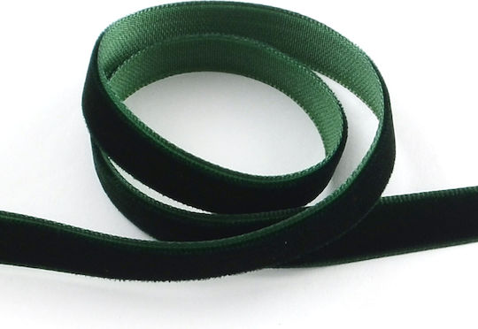 Samt Band Monochrom Grün 5meters mit Breite 16mm