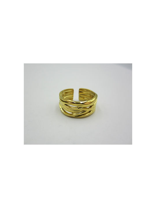 Steel Ring Gold 20x10mm 1pc