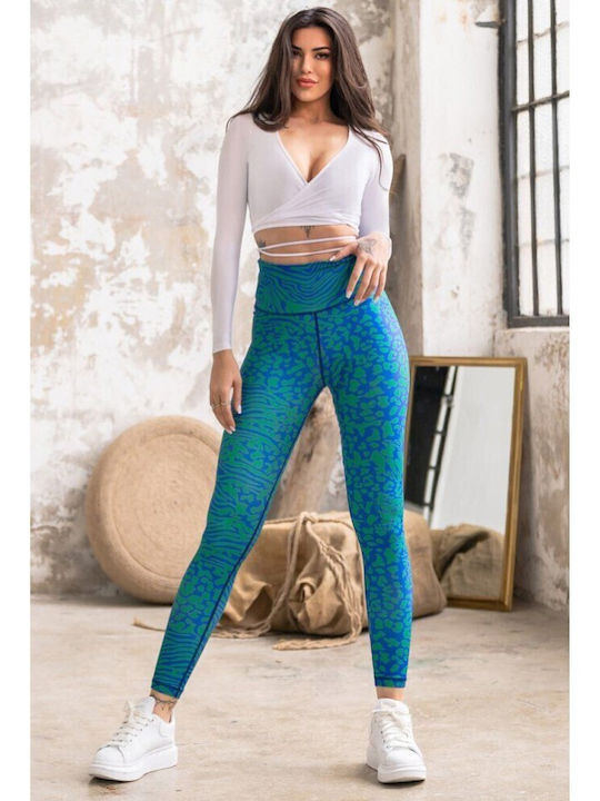 Lismina Frauen Leggings Hochgeschnitten Mehrfarbig