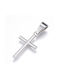 Steel Silver Cross 27x15mm 1 piece