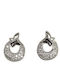 Earrings Silver 925 Butterfly On Circle